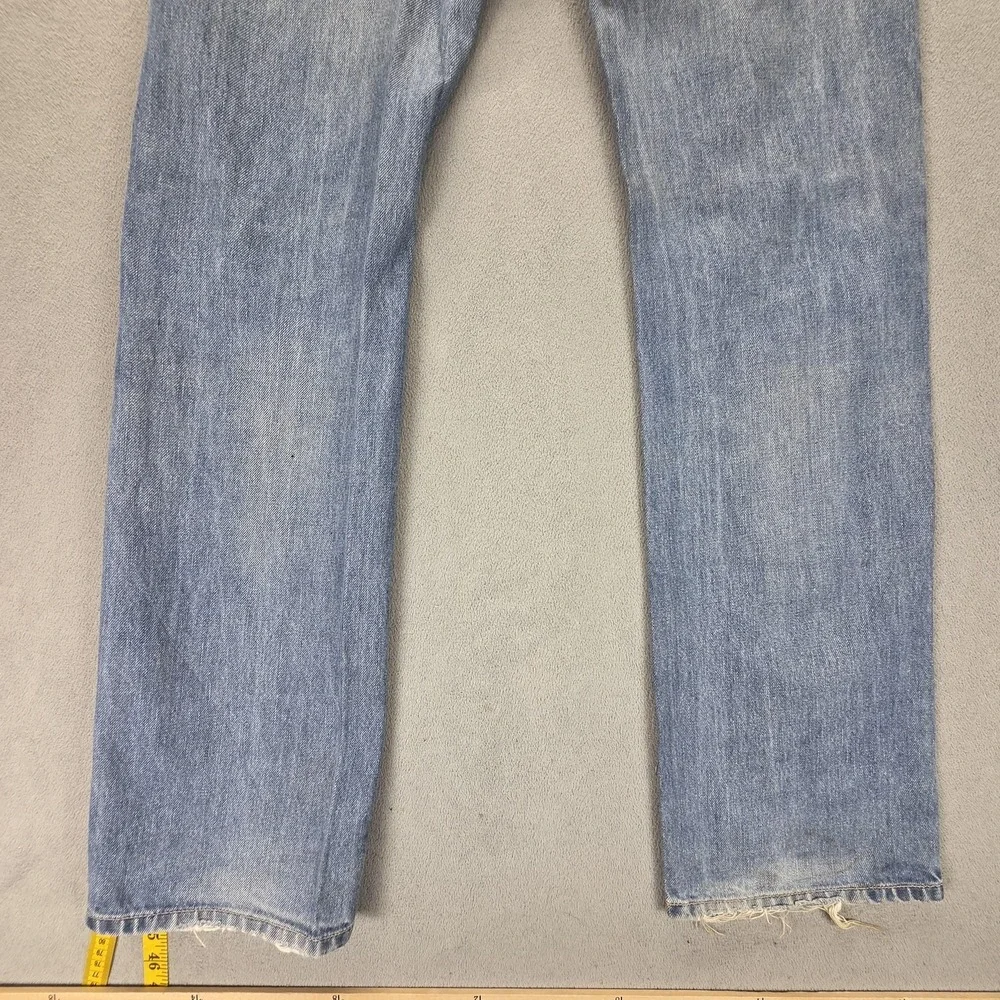 Diesel Jeans Mens 32x34 Blue Larkee Regular Straight Light Wash Button Fly 0073P